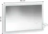 A rectangular illuminated mirror with dimensions indicated. Anteprima dell’immagine prodotto