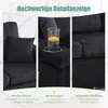 Modułowa sofa narożna z czarnego aksamitu z oświetleniem Podgląd zdjęcia produktu 7