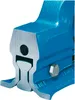 A close-up view of a blue metal vise with silver metal components. Podgląd zdjęcia produktu