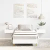 vidaXL Rám postele bez matrace bílý 90x200 cm materiál na Náhled obrázku produktu 2