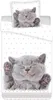 Cat - komplet pościeli z motywem kotka, 135x200 i 80x80 cm Podgląd zdjęcia produktu 1