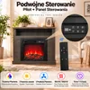 HOMAVO Szary kominek elektryczny 18 cali z szafką 900 Podgląd zdjęcia produktu 4