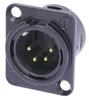 NEUTRIK® XLR, 4-pol , Metall-, Löttechnik-Einbaustecker, Produktbild-Vorschau 1