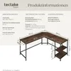 Schreibtisch Hamilton 138x138x75,5cm - Industrial Holz Produktbild-Vorschau 6