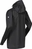 Rear view of a black rain jacket. Produktbild-Vorschau