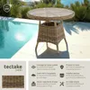 Table de jardin en rotin d'aluminium avec plateau en verre Voir les images du produit 2