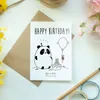 Mr. & Mrs. Panda Glückwunschkarte Panda Geburtstag - Weiß - Produktbild-Vorschau 2