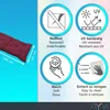 A product image showing a cushion with feature callouts. Produktbild-Vorschau