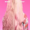 A split image showing a person's hair before and after using a hair product. Náhled obrázku produktu