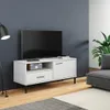 vidaXL Szafka pod TV OSLO z metalowymi nogami biała lite Podgląd zdjęcia produktu 2