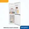 An open refrigerator with food items inside, set against a white background. Produktbild-Vorschau