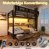 Łóżko piętrowe Merax, łóżko podwieszane 90x200 cm, metalowe Podgląd zdjęcia produktu 6