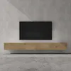 doporro Mobile Porta TV Sospeso 280 cm con 4 Ante Marrone Anteprima dell’immagine prodotto 2