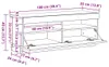 vidaXL TV-Schrank mit LED-Leuchten Schwarz 100x35x40 cm Produktbild-Vorschau 3