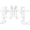 Technical drawings and dimensions of door handles. Náhľad obrázku produktu