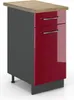 Küchenunterschrank Vicco Fame-Line Bordeaux Hochglanz 40 cm Produktbild-Vorschau 1
