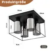 ZMH Deckenlampe Flur Deckenleuchte Glas - 4 Flammig E27 Produktbild-Vorschau 7