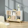 HOMCOM Buffet salon, meuble de rangement 9 cubes avec 3 Voir les images du produit 8