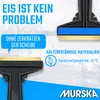 A close-up marketing image of an ice scraper with text highlighting its features and brand. Produktbild-Vorschau