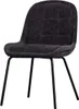 Gesteppter Stuhl K525 schwarz, Metallbeine, für Esszimmer, Produktbild-Vorschau 3