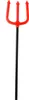 A red and black devil's pitchfork on a white background. Anteprima dell’immagine prodotto