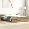 vidaXL Rama łóżka bez materaca Dąb Artisan 140x190 cm Podgląd zdjęcia produktu 2