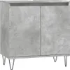 vidaXL Badschrank Betongrau 58 x 33 x 60 cm Holzwerkstoff - Produktbild-Vorschau 3