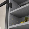 Detail der verstellbaren Böden und Textil-Innenauskleidung der SoBuy Wandvitrine FSB113-DG Anteprima dell’immagine prodotto