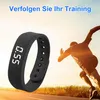 A runner is in motion with a fitness tracker in the foreground. Produktbild-Vorschau