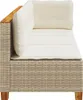 vidaXL Gartensofa mit Kissen 3-Sitzer Beige Poly Rattan Produktbild-Vorschau 5