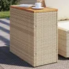 vidaXL Zahradní stolek dřevěný béžový 58x27,5x55 cm Poly Náhled obrázku produktu 1