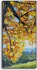 Wohnzimmer-Bild Leinwand Uhr 30x60 Gemälde Baum Blätter Produktbild-Vorschau 1
