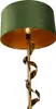 Vintage Stehlampe Antik Gold mit Grünem Schirm Linden Produktbild-Vorschau 3
