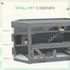 PawHut 3 Etagen Nagerkäfig, 6-eckig Kleintierkäfig, Produktbild-Vorschau 5