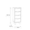 Commode avec 4 tiroirs - panneau de particules - chêne et Voir les images du produit 2