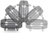 Multiple views of a silver waffle maker shown at different angles. Produktbild-Vorschau