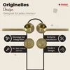 Marketing image showcasing door handles with feature callouts. Produktbild-Vorschau