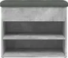 vidaXL Lavica na topánky betónová sivá 62x32x50 cm materiál Náhľad obrázku produktu 6