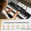 COSTWAY Elektrisch piano met 61 toetsen, 200 ritmes en 200 Productafbeelding-voorbeeld 5