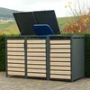 Zelsius Mülltonnenbox-Set für vier Mülltonnen | Anthrazit Produktbild-Vorschau 4