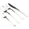 A set of cutlery, including a knife, fork, and two spoons, arranged diagonally on a white background. Podgląd zdjęcia produktu