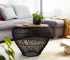 FineBuy Couchtisch Mango Massivholz Metall Schwarz 60x60x45 Produktbild-Vorschau 2