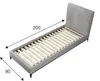 Stelaż wkład do łóżka pod materac 90 x 200 cm drewno lite Podgląd zdjęcia produktu 4