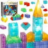 Konstrukcja 3D klocki magnetyczne LED świecące 64 el Podgląd zdjęcia produktu 1