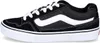 A side view of a black and white Vans sneaker. Voir les images du produit