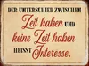 vianmo Holzschild 30x40 cm Unterschied Zeit haben Produktbild-Vorschau 1