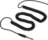 A coiled black cable with a jack connector on a white background. Produktbild-Vorschau