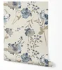 Vliestapete Blumen Blau Beige Tapete Floral Vintage Produktbild-Vorschau 1