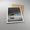 Gerahmtes Poster - Rahmen in heller Eiche - Hütte Nebel Produktbild-Vorschau 3