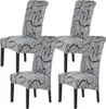 Stuhlhussen 4er Set Stretch,  Stuhlhussen Abwaschbar Produktbild-Vorschau 1